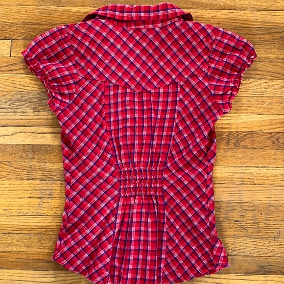 Red Plaid Button Up - Picture 3 of 5